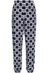 EMILIO PUCCI PRINTED SILK CREPE DE CHINE TAPERED trousers,3074457345620332360