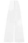 EMILIO PUCCI WOMAN COTTON-BLEND TWILL WIDE-LEG trousers OFF-WHITE,GB 1392478226715