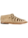 Alberto Fasciani Venere Flat Sandals In Neutrals