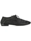 MARSÈLL MARSÈLL WOVEN LEATHER SHOES - 黑色