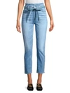 7 FOR ALL MANKIND Roxanne High-Rise Paperbag Ankle Skinny Jeans