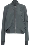 RICK OWENS RICK OWENS WOMAN SWOOP GATHERED SHELL BOMBER JACKET ANTHRACITE,3074457345621080896