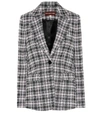 ALEXA CHUNG PLAID BLAZER,P00349780