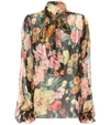 DOLCE & GABBANA Floral-printed silk blouse,P00353673