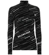 BALENCIAGA 品牌标志针织上衣,P00366554