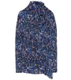 BALENCIAGA PRINTED PLISSÉ BLOUSE,P00366513