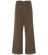 FENDI SILK trousers,P00357098