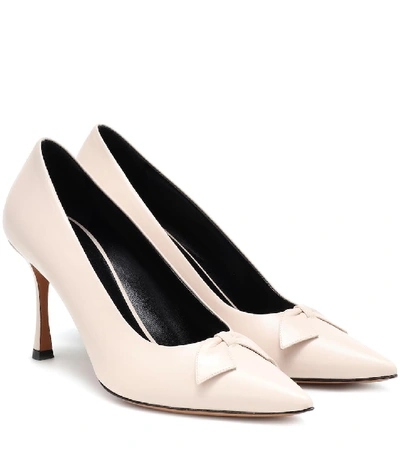 The Row Champagne Point-toe Leather Pumps In Light Pink