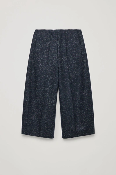 Cos Wool Culottes With Zip Detail In Blue