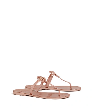 Tory Burch Mini Miller Jelly Thong Sandal In Gold