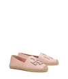 Tory Burch Espadrillas Ines In Nappa Color Pink In Sea Shell Pink / Sea Shell Pink / Silver