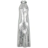 GALVAN Daneila silver sequin midi dress