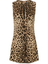 DOLCE & GABBANA DOLCE & GABBANA LEOPARD PRINT DRESS - BROWN