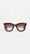 Thierry Lasry Gambly Square-frame Sunglasses In Tortoise/black