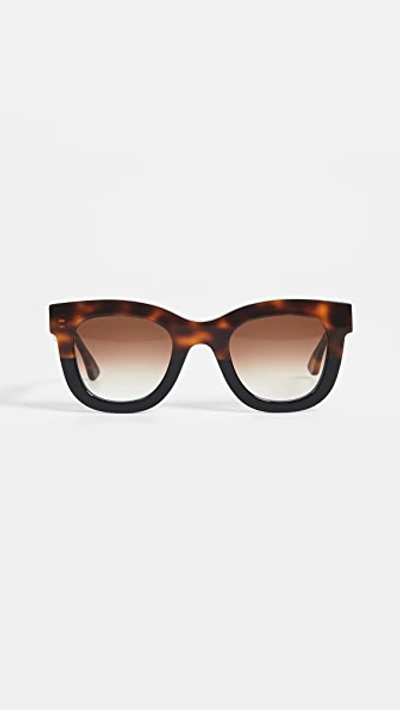 Thierry Lasry Gambly Square-frame Sunglasses In Tortoise/black