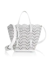 ALAÏA WOMEN'S MINI NICOLE PERFORATED LEATHER TOTE,0400010150597