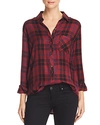 Rails Hunter Plaid Pocket Button-down Shirt In Wine/navy/black