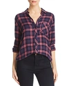 Rails Hunter Plaid Button-down Shirt In Navy Mauve