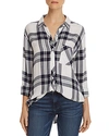 Rails Hunter Plaid Button-front Long-sleeve Shirt In White Navy Forest