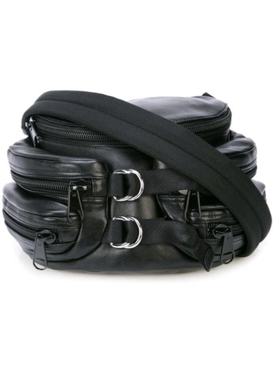 Alexander Wang Multi-buckle Messenger Bag In 001 Black