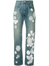 TU ES MON TRESOR SCATTERED DEAD STOCK LACE PUTCH JEANS