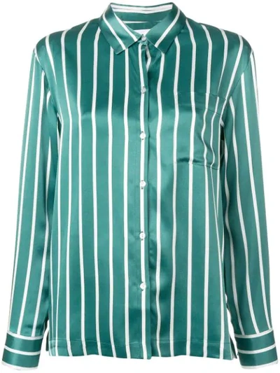 Asceno Striped Pj Shirt - 绿色 In Green