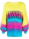Amiri Oversized Tie-dyed Intarsia Cotton-blend Sweater In Multicolour