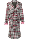 MSGM HOUNDSTOOTH WRAP STYLE COAT