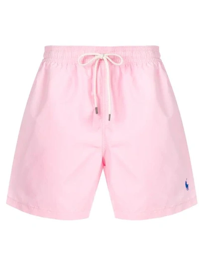 Polo Ralph Lauren Logo-embroidered Swim Shorts In Pink