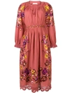 ULLA JOHNSON EMBROIDERED FLORAL DRESS