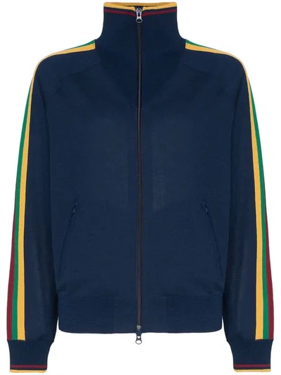 Isabel Marant Étoile Darcey Striped Jersey Track Jacket In Midnight