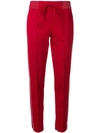 CAMBIO CAMBIO 侧条纹修身长裤 - 红色