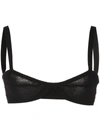 KHAITE KHAITE KNITTED SOFT BRA - 黑色