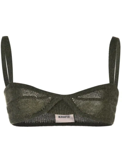 Khaite Knitted Soft Bra - 绿色 In Green