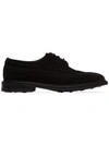 TRICKER'S TRICKERS BLACK FULTON SUEDE POINTED BROGUES - 黑色