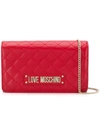 LOVE MOSCHINO LOVE MOSCHINO QUILTED SHOULDER BAG - 红色