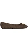 Michael Michael Kors Grained Ballerina Flats In Brown