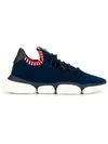 MONCLER MONCLER BUBBLE SOLE MESH SNEAKERS - 蓝色