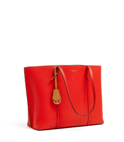 Tory Burch Perry Triple-compartment Tote Bag In Brilliant Red