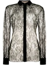 ALEXANDRE VAUTHIER ALEXANDRE VAUTHIER SHEER LACE SHIRT - 黑色