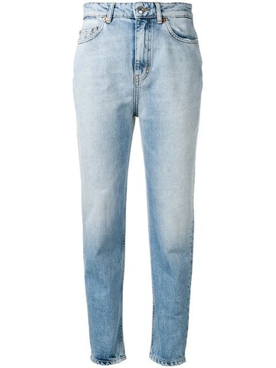 Iro High Waisted Cropped Jeans In Blu10 Light Denim