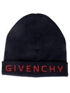 GIVENCHY LOGO KNIT BEANIE,10810536