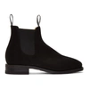 R.m.williams R.m. Williams Black Suede Comfort Craftsman Chelsea Boots In Black