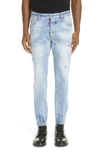 DSQUARED2 Light Wash Cigarette Fit Jeans,S71LB0579S30309