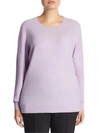 SAKS FIFTH AVENUE Plus Crewneck Cashmere Knitted Sweater