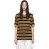 GIVENCHY GIVENCHY TAN AND BLACK STRIPED KNITTED T-SHIRT