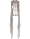 Ashish Drapiertes Minikleid In Silver
