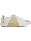 EMPORIO ARMANI EMPORIO ARMANI CLASSIC SNEAKERS WITH MIRROR DETAIL - 白色