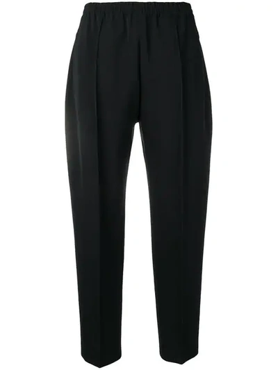 Joseph High-rise Tapered Trousers In Black