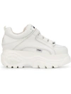 Buffalo Platform Sneakers - White In White